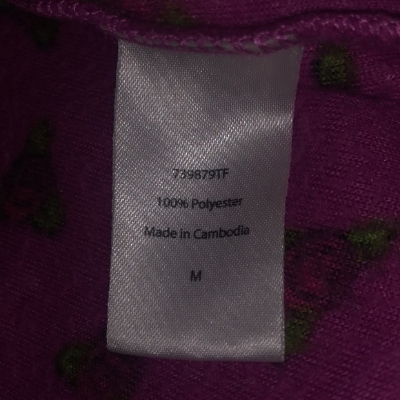 Vintage Betsey Johnson •  V-Neck  Floral Patterned Sleep Shirt - Picture 3 of 7